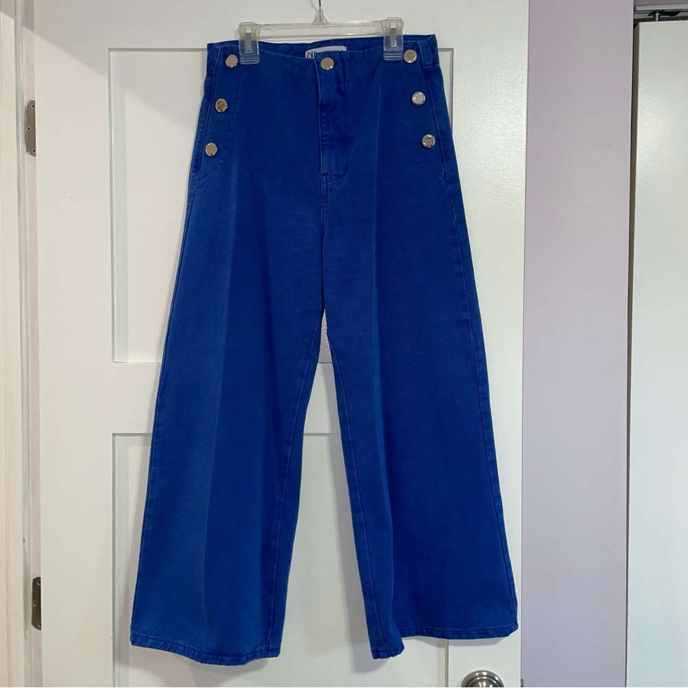 Zara Blue Wide Leg Pants